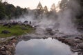 Lampang,Thailand-December 21,2017:Tourists in the Chaeson National Park,The main attraction is the hot spring with a 73 degree Royalty Free Stock Photo