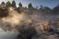 Lampang,Thailand-December 21,2017:Tourists in the Chaeson National Park,The main attraction is the hot spring with a 73 degree Royalty Free Stock Photo