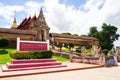 LAMPANG, THAILAND - JUNE 6, 2018: Front gate of Wat Phra That La
