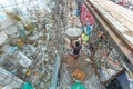 Lampang, Thailand June 8-2020 Waste sorting factory and buy antiques, recycle and store waste plastic bottles, paper, aluminum Royalty Free Stock Photo