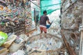 Lampang, Thailand June 8-2020 Waste sorting factory and buy antiques, recycle and store waste plastic bottles, paper, aluminum Royalty Free Stock Photo