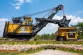 LAMPANG, THAILAND - March 5, 2020 : Old Heavy Machine in Mae Moh Mine