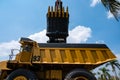 LAMPANG, THAILAND - March 5, 2020 : Old Heavy Machine in Mae Moh Mine