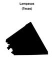 Lampasas outline map Royalty Free Stock Photo
