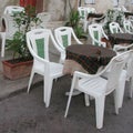 Restaurant tables in Lampedusa