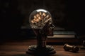 The Lampheaded Man As Source Of Inspiration, Light Symbolizing Creativity And Ideas. Generative AI