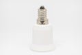 Lampholder adapter E14 to E27 Royalty Free Stock Photo