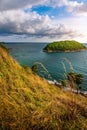 Lamphomthep Phuket Thailand, Island and seascape with sky and cloud Royalty Free Stock Photo