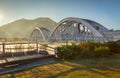 Lamphun,Thailand-December 15,2017:Tha Chomphu Railway Bridge or