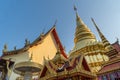 Lamphun, Thailand -February 13, 2019 : Temple Wat San Pa Yang Luang, Lamphun, Thailand