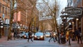 Lamplighter Pub and street view at Vancouver Gastown - VANCOUVER, CANADA - APRIL 11, 2017