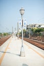 Lampost on a platform Royalty Free Stock Photo