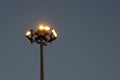 Lamppost against a dark sky in the evening Royalty Free Stock Photo