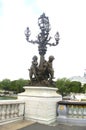 Lamppost of Alexandre III bridge in Paris