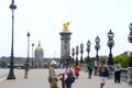 Lamppost of Alexandre III bridge in Paris