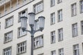 Lamppost on Karl Marx Allee, Berlin, Germany Royalty Free Stock Photo