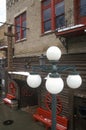 Lamppost outside of Saloon #10 In Gold Rush town of Deadwood, SD