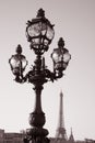 Lamppost on Pont Alexandre III Bridge, Paris Royalty Free Stock Photo