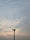 lamppost with sky background of the evening sky and sunset Royalty Free Stock Photo