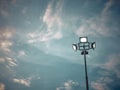 lampposts against a beautiful blue sky background Royalty Free Stock Photo