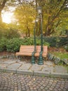 Lampposts in love sitting on a bench in Turin - Italy