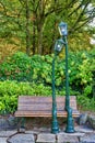 The lampposts in Love in Valentino park in Turin, Piedmont, Italy