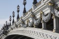 Lampposts on Pont Alexandre III Bridge, Paris Royalty Free Stock Photo