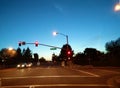 Sunset scene over trafic turnnel