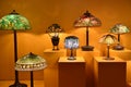 Lamps and Lighting by Louis Comfort Tiffany at Charles Hosmer Morse Museum of American Art in Winter Park, Florida Royalty Free Stock Photo