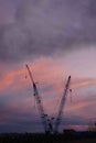 Lampson Crane Sunset at Port of Benton