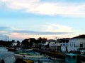 Lamu town,  Kenya,  in calm Royalty Free Stock Photo