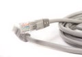 LAN cable CAT5E with RJ45 head for computer network Royalty Free Stock Photo