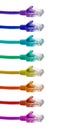 LAN cable in colorful colors Royalty Free Stock Photo