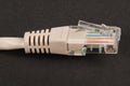 Lan cable and connector RJ45 Royalty Free Stock Photo