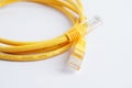 Lan cable internet connection network, rj45 connector ethernet cable Royalty Free Stock Photo