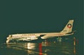 Lan Chile Boeing B-707. Royalty Free Stock Photo