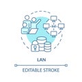 Lan connection type soft blue concept icon Royalty Free Stock Photo
