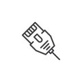 LAN connector cable line icon