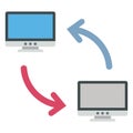 Lan, local network Color Vector icon which can easily modify or edit Royalty Free Stock Photo
