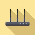 Lan modem icon flat vector. Device hub Royalty Free Stock Photo