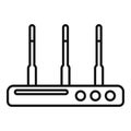 Lan modem icon outline vector. Device hub