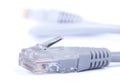 LAN network cable connector Royalty Free Stock Photo