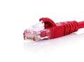 LAN network connection Ethernet RJ45 cable isolated Royalty Free Stock Photo