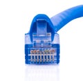 LAN network connection Ethernet RJ45 cable Royalty Free Stock Photo