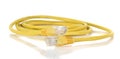 LAN network connection Ethernet RJ45 cable on white ba Royalty Free Stock Photo