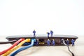 Lan network installation. Technology concept Royalty Free Stock Photo