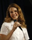 Lana Del Rey at a performance and CD signing for her album 'Born To Die' Royalty Free Stock Photo