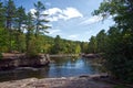 Stop in a wild nature in Lanaudiere area Royalty Free Stock Photo