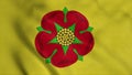 Lancashire flag, England, waving in wind. Realistic flag background