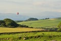 Lancashire hills, hot air balloon Royalty Free Stock Photo